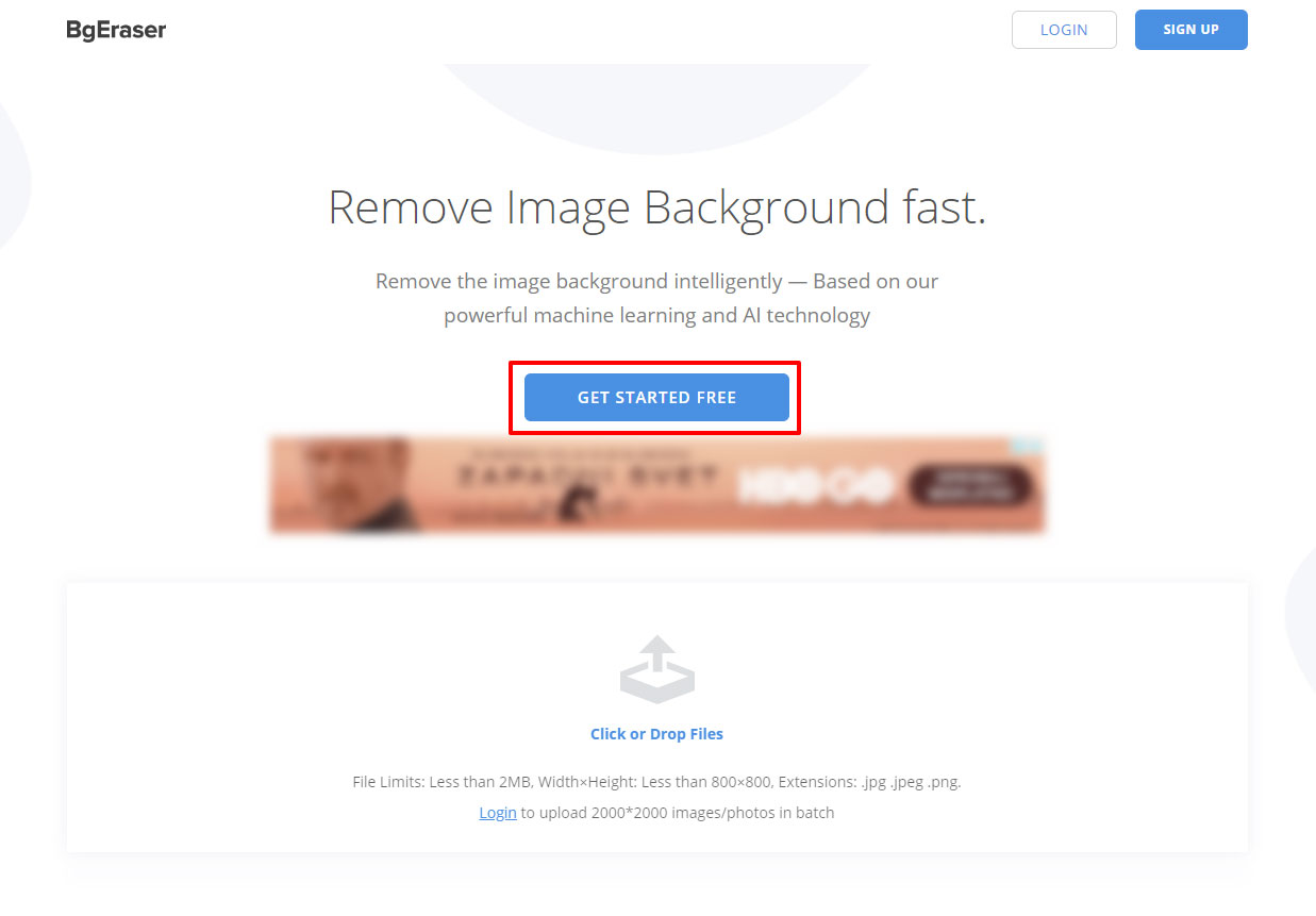 use bgeraser to remove background online for free